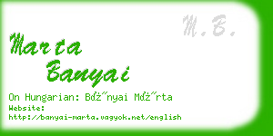 marta banyai business card